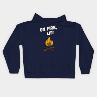 Lit, Awesome, On Fire! Kids Hoodie